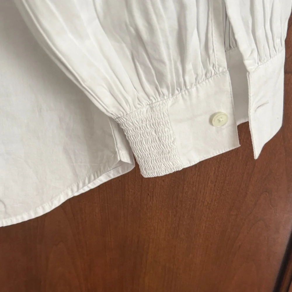 Madewell White Top with Black Stitching - Picture 4 of 4